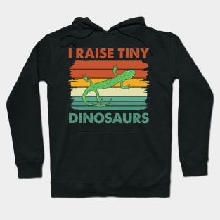 I Raise Tiny Dinosaurs Cute Reptile Funny Lizard Lover Hoodie